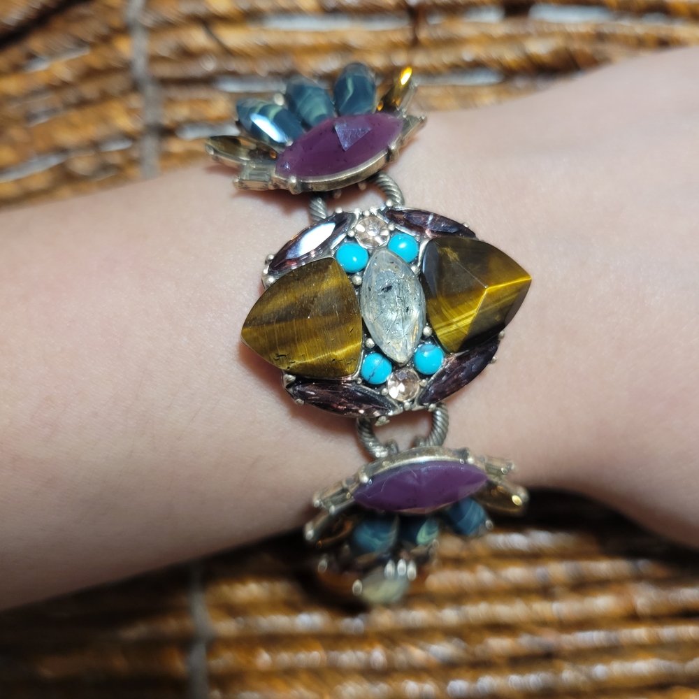 Chloe + Isabel Purple and Gold Gemstone Bracelet